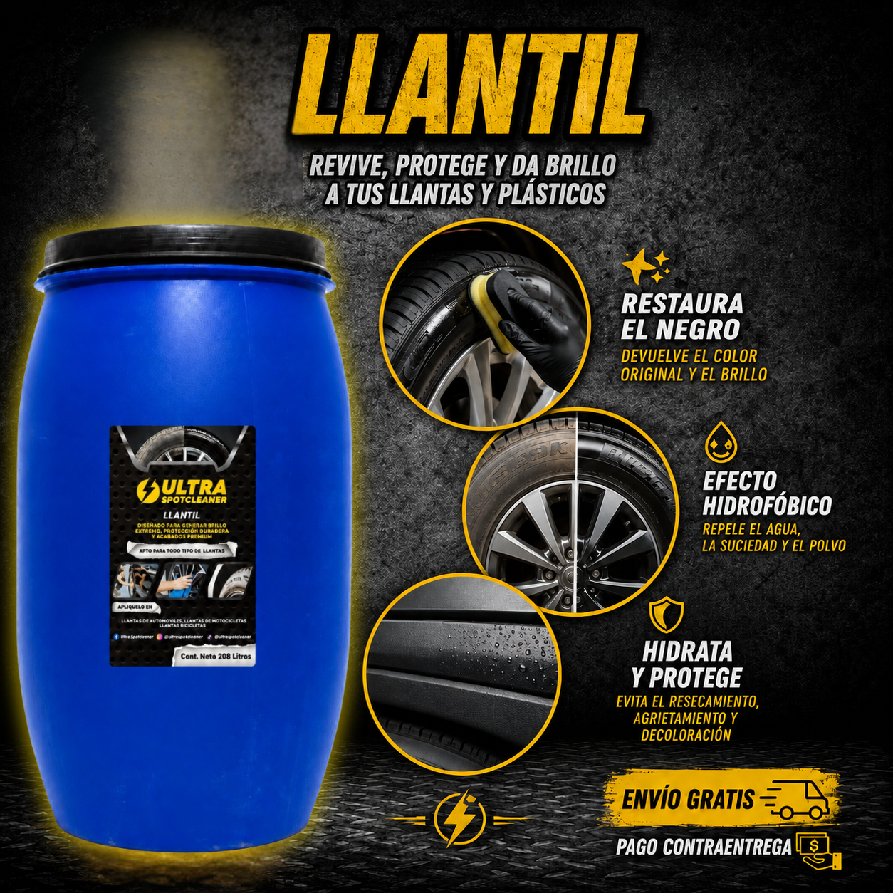 LLANTIL REVIVE Y PROTEGE LLANTAS Y PLASTICOS
