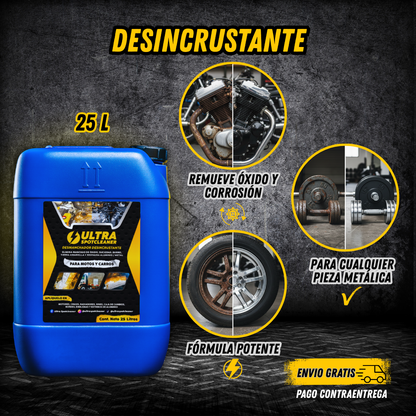 ULTRA SPOTCLEANER - PODEROSO DESMANCHADOR, DESOXIDANTE Y DESINCRUSTANTE