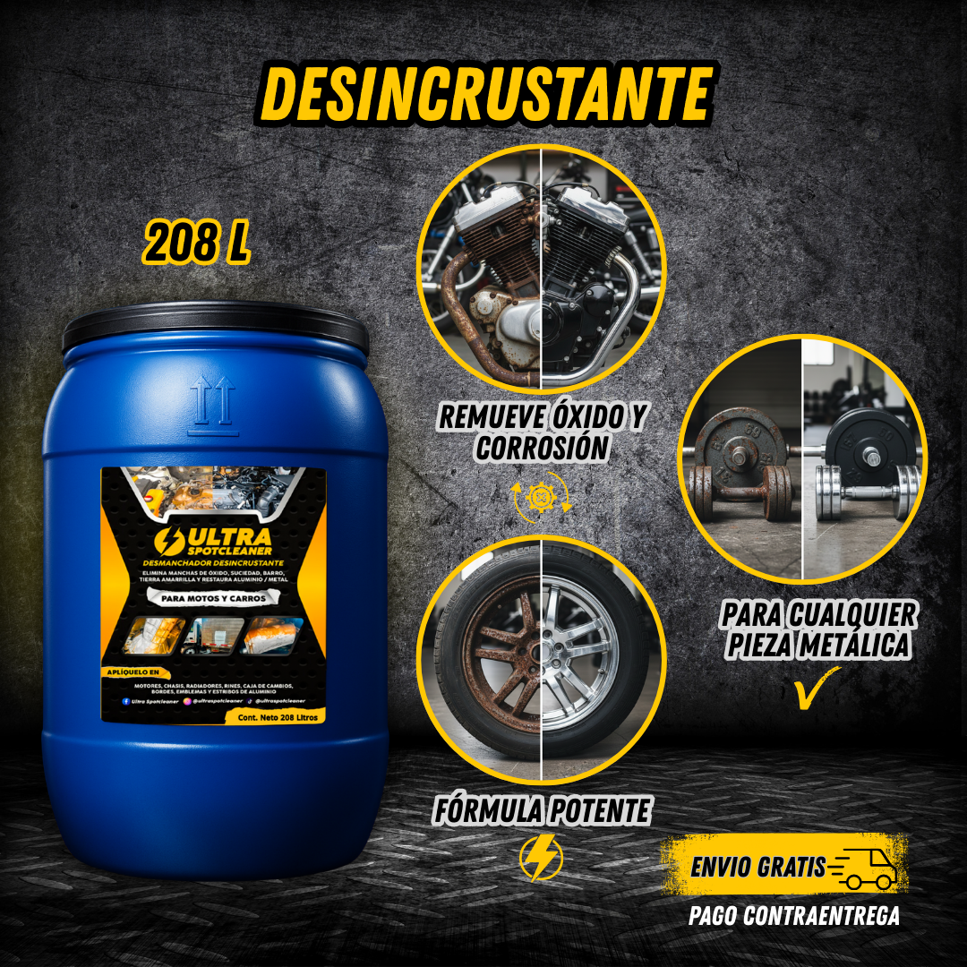 ULTRA SPOTCLEANER - PODEROSO DESMANCHADOR, DESOXIDANTE Y DESINCRUSTANTE