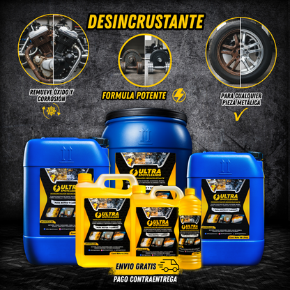 ULTRA SPOTCLEANER - PODEROSO DESMANCHADOR, DESOXIDANTE Y DESINCRUSTANTE