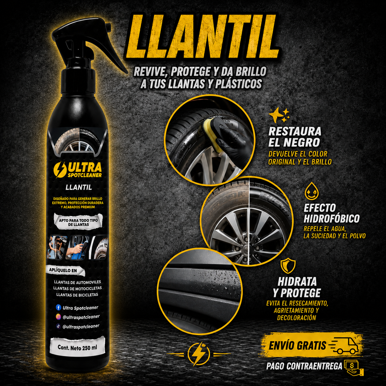 LLANTIL REVIVE Y PROTEGE LLANTAS Y PLASTICOS