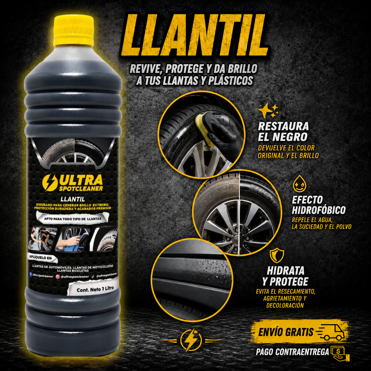LLANTIL REVIVE Y PROTEGE LLANTAS Y PLASTICOS