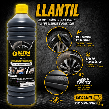 LLANTIL REVIVE Y PROTEGE LLANTAS Y PLASTICOS