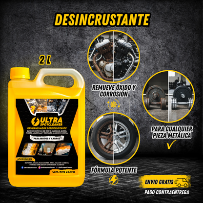 ULTRA SPOTCLEANER - PODEROSO DESMANCHADOR, DESOXIDANTE Y DESINCRUSTANTE